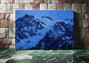 Πίνακας, Snow-Covered Mountain Peaks at Twilight Χιονισμένες βουνοκορφές στο Λυκόφως