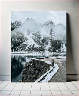 Πίνακας, Snow-covered Mountain Reflections Χιονισμένες αντανακλάσεις βουνών