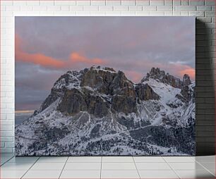 Πίνακας, Snow-Covered Mountains at Sunset Χιονισμένα βουνά στο ηλιοβασίλεμα