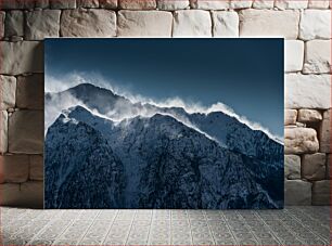 Πίνακας, Snow-Covered Mountains at Sunset Χιονισμένα βουνά στο ηλιοβασίλεμα