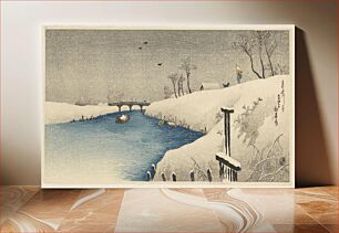 Πίνακας, Snow on Ayase river, Rijksmuseum RP-P-2016-66-8