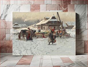 Πίνακας, Snowball fight, Jaroslav Věšín