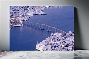 Πίνακας, Snowy Cityscape with Bridge Χιονισμένο αστικό τοπίο με γέφυρα