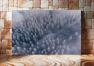 Πίνακας, Snowy Forest in Fog Χιονισμένο δάσος στην ομίχλη