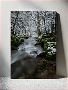 Πίνακας, Snowy Forest Stream Snowy Forest Stream