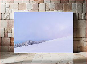 Πίνακας, Snowy Landscape with Trees Χιονισμένο τοπίο με δέντρα