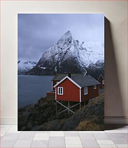 Πίνακας, Snowy Mountain and Red House Snowy Mountain and Red House