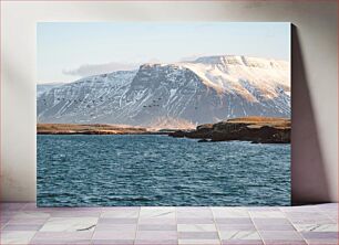 Πίνακας, Snowy Mountain and Sea Χιονισμένο Βουνό και Θάλασσα