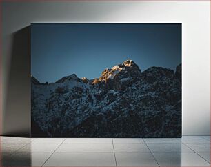 Πίνακας, Snowy Mountain at Dusk Χιονισμένο βουνό στο σούρουπο