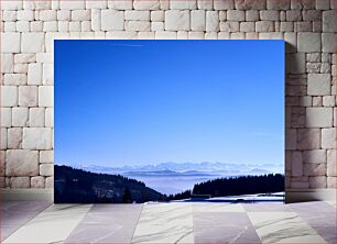 Πίνακας, Snowy Mountain Landscape Χιονισμένο Ορεινό Τοπίο