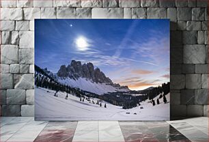 Πίνακας, Snowy Mountain Landscape Χιονισμένο Ορεινό Τοπίο