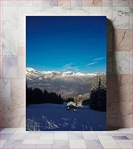 Πίνακας, Snowy Mountain Landscape Χιονισμένο Ορεινό Τοπίο