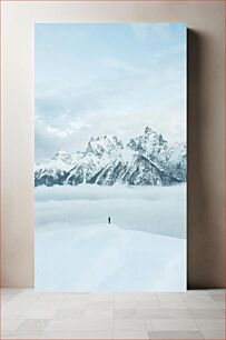 Πίνακας, Snowy Mountain Landscape Χιονισμένο Ορεινό Τοπίο