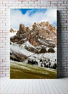 Πίνακας, Snowy Mountain Landscape Χιονισμένο Ορεινό Τοπίο