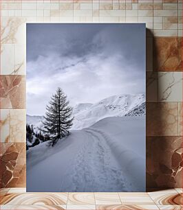 Πίνακας, Snowy Mountain Path Χιονισμένο Ορεινό Μονοπάτι