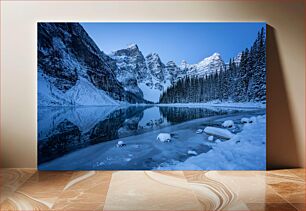 Πίνακας, Snowy Mountain Reflection Χιονισμένο βουνό αντανάκλαση