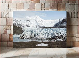 Πίνακας, Snowy Mountains and Glacier Χιονισμένα βουνά και παγετώνας