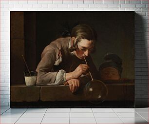 Πίνακας, Soap Bubbles by Jean Baptiste Siméon Chardin