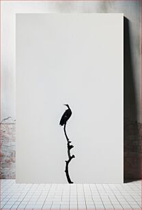 Πίνακας, Solitary Bird on a Bare Branch Μοναχικό πουλί σε γυμνό κλαδί