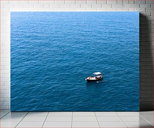 Πίνακας, Solitary Boat on Calm Sea Μοναχικό σκάφος στην ήρεμη θάλασσα