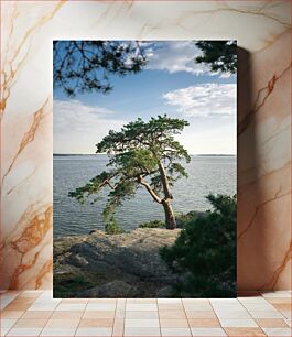 Πίνακας, Solitary Tree by the Lake Μοναχικό Δέντρο δίπλα στη Λίμνη