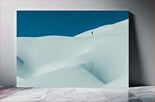 Πίνακας, Solitary Trek in Snowy Landscape Μοναχικό οδοιπορικό σε χιονισμένο τοπίο