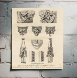 Πίνακας, Specimens of Sculpture from St. Stephen's Chapel - Plate I