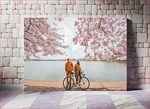 Πίνακας, Springtime Stroll by the Cherry Blossoms Ανοιξιάτικη βόλτα από τα άνθη της κερασιάς