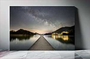 Πίνακας, Starlit Lake View Θέα στη Λίμνη με ένα Αστρόφωτο