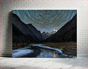 Πίνακας, Starry Mountain Landscape Έναστρο Ορεινό Τοπίο