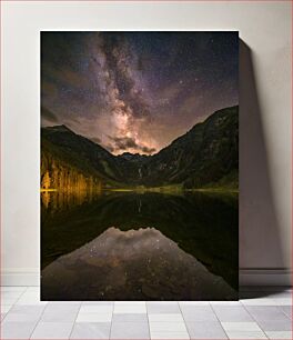 Πίνακας, Starry Night Over Mountain Lake Έναστρη νύχτα πέρα ​​από τη λίμνη του βουνού