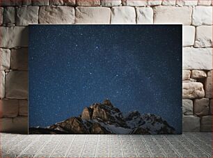 Πίνακας, Starry Night Over Mountain Έναστρη Νύχτα Πάνω από το Βουνό