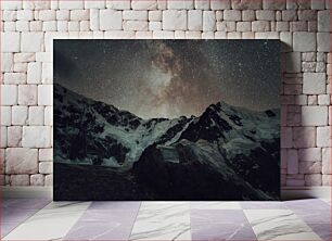 Πίνακας, Starry Night Over Snowy Mountains Έναστρη νύχτα πάνω από τα χιονισμένα βουνά