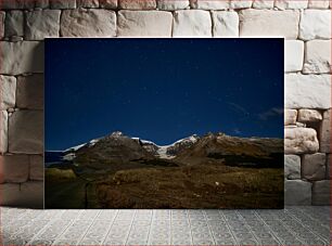 Πίνακας, Starry Night Over Snowy Mountains Έναστρη νύχτα πάνω από τα χιονισμένα βουνά