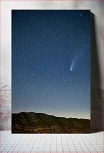 Πίνακας, Starry Night Sky Over Mountains Έναστρος νυχτερινός ουρανός πάνω από τα βουνά