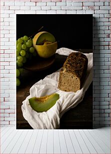 Πίνακας, Still Life with Bread and Fruit Νεκρή φύση με ψωμί και φρούτα