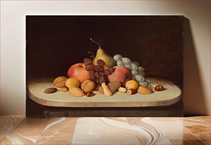 Πίνακας, Still Life with Fruit and Nuts (1848) by Robert Seldon Duncanson