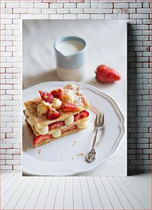 Πίνακας, Strawberry Cream Pastry Dessert Επιδόρπιο ζαχαροπλαστικής κρέμας φράουλας