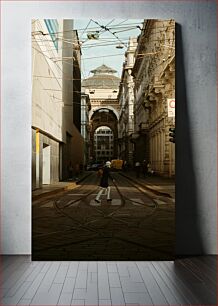 Πίνακας, Street scene in a historic city Σκηνή δρόμου σε μια ιστορική πόλη