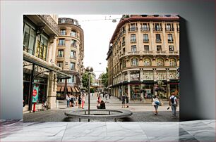 Πίνακας, Street View in a European City Street View σε μια ευρωπαϊκή πόλη