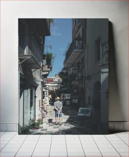 Πίνακας, Strolling Through an Artistic Alley Περπατώντας σε ένα καλλιτεχνικό δρομάκι