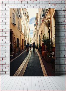 Πίνακας, Strolling through Narrow Streets Περπατώντας στα στενά δρομάκια