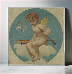 Πίνακας, Study for Roundel with Putto Holding Attributes of Music, Pierrevictor Galland