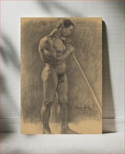 Πίνακας, Study of a standing man with a stick, Emil Alexay Olexák