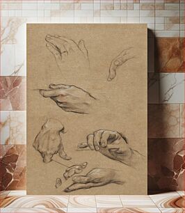 Πίνακας, Study of hands (19th century) by Luc-Olivier Merson