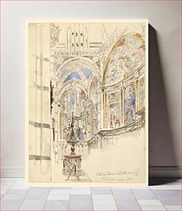 Πίνακας, Study of Siena Cathedral by Walter Shirlaw, American, b. Scotland, 1838–1909