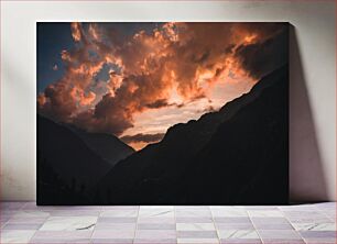Πίνακας, Stunning Mountain Sunset Εκπληκτικό ηλιοβασίλεμα στο βουνό