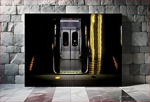 Πίνακας, Subway Train Door at Night Πόρτα του μετρό τη νύχτα