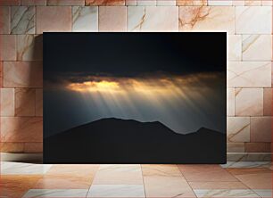 Πίνακας, Sun Rays Over Mountains Ακτίνες Ήλιου Πάνω από Βουνά