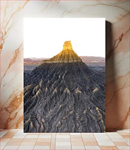 Πίνακας, Sunlit Mountain in Arid Landscape Ηλιόλουστο βουνό σε άνυδρο τοπίο